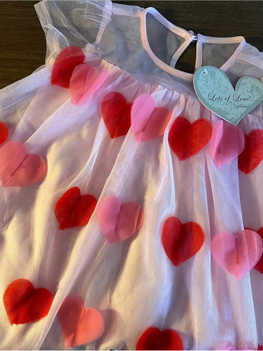 Lots of Love Pink Tulle Heart Dress for Girls